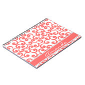 Carnet Copie décorée d'un monogramme de corail d'éléments (Côté gauche)