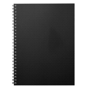 Carnet Copie noire de style de fibre de carbone
