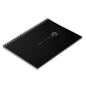 Carnet Copyright Moderne Typographique Noir (Côté gauche)