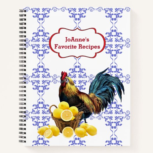 Carnet Coq Avec Panier De Citrons (Devant)