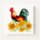 Carnet Coq avec Sunflower Ferme (Dos)