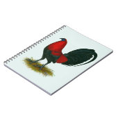 Carnet Coq de combat américain : Brun Rouge (Côté gauche)
