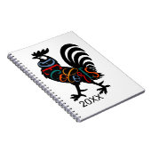 Carnet Coq de Cursillo DeColores Silhouette noire (Côté Droit)