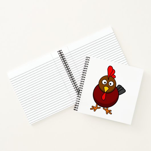 Carnet Coq de dessin animé (Intérieur)