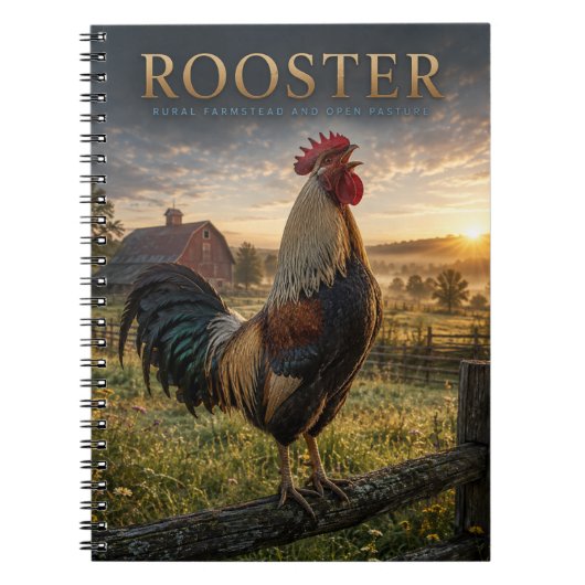 Carnet Coq Ferme Rurale ANIMALS (Devant)