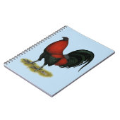 Carnet Coq Rouge Noir BB Jeu Américain (Côté gauche)