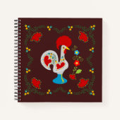 Carnet Coq traditionnel de Barcelos en blanc (Devant)