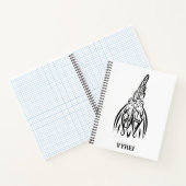 Carnet Coq tribal noir et blanc (Intérieur)