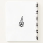 Carnet Coq tribal noir et blanc (Dos)