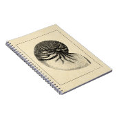 Carnet Coque conique vintage noire et blanche (Côté Droit)