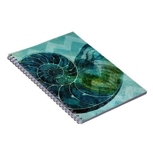 Carnet Coque spirale Turquoise (Côté Droit)