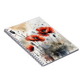 Carnet Coquelicots - Fleurs aquarelle (Côté Droit)