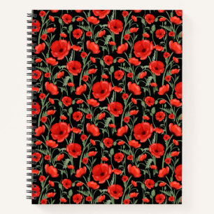 Carnet Coquelicots rouges