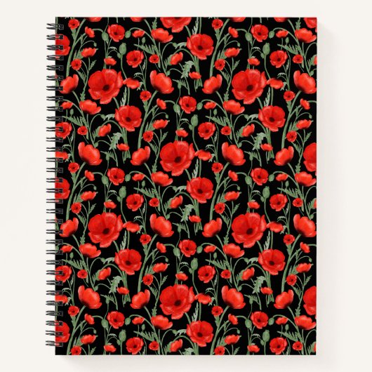 Carnet Coquelicots rouges (Devant)