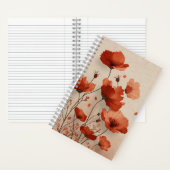 Carnet Coquelicots rouges (À l'intérieur)