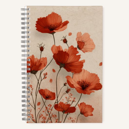 Carnet Coquelicots rouges (Recto)