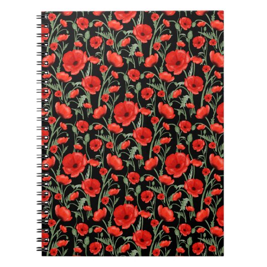 Carnet Coquelicots rouges (Devant)
