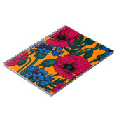 Carnet Coquelicots rouges et fleurs de maïs bleues sur or (Côté gauche)