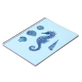 Carnet Coques de mer et de mer (bleu et turquoise) (Côté gauche)