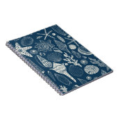 Carnet Coques de mer sur bleu foncé (Côté Droit)