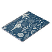 Carnet Coques de mer sur bleu foncé (Côté gauche)