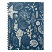 Carnet Coques de mer sur bleu foncé (Devant)