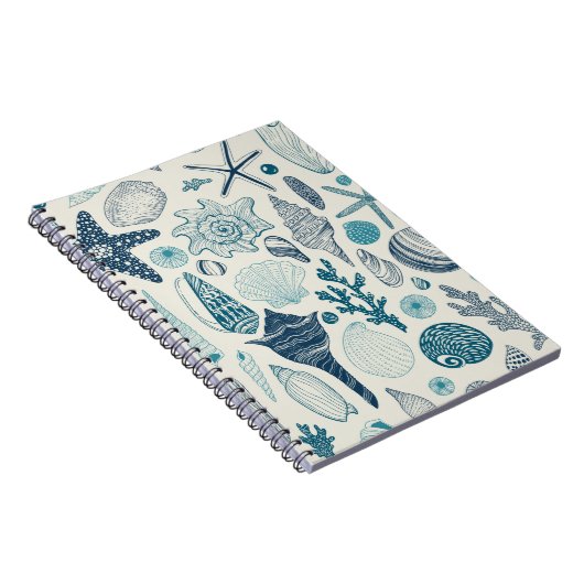 Carnet Coques de mer sur le blanc (Côté Droit)