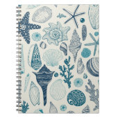 Carnet Coques de mer sur le blanc (Devant)