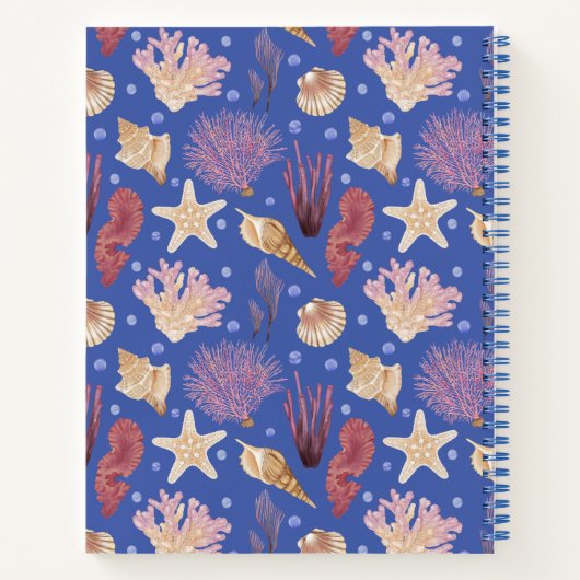 Carnet Coques océaniques Ourchines Beachcombers Monogramm (Dos)