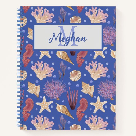 Carnet Coques océaniques Ourchines Beachcombers Monogramm (Devant)