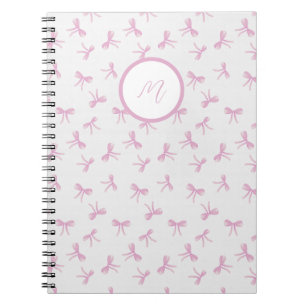 Carnet Coquette à frilage personnalisée Couleur rose Bow