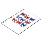 Carnet Coquette American Flag Coquette Bow 4 juillet (Côté gauche)