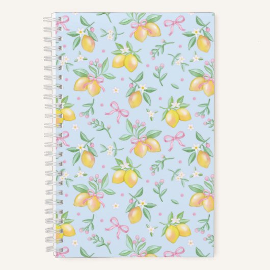 Carnet Coquette Bleu Citron (Recto)