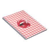 Carnet Coquette cerise rouge lèvres (Côté Droit)