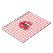 Carnet Coquette cerise rouge lèvres (Côté gauche)