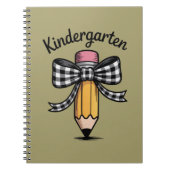 Carnet Coquette crayon noeud papillon professeur d'école (Devant)