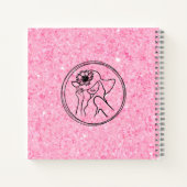 Carnet Coquette de mode rose étincelante (Dos)