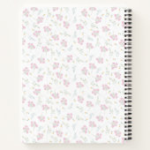 Carnet Coquette florale rose pâle Esthétique (Dos)