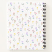 Carnet Coquette mignonne motif floral spirale (Dos)