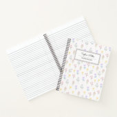 Carnet Coquette mignonne motif floral spirale (Intérieur)