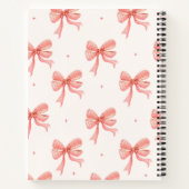 Carnet Coquette mignonne Vaches roses Spirale (Dos)