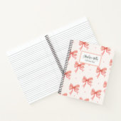 Carnet Coquette mignonne Vaches roses Spirale (Intérieur)