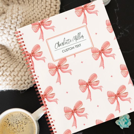 Carnet Coquette mignonne Vaches roses Spirale