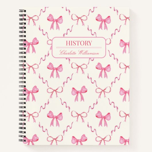 Carnet Coquette Pink Bow (Devant)