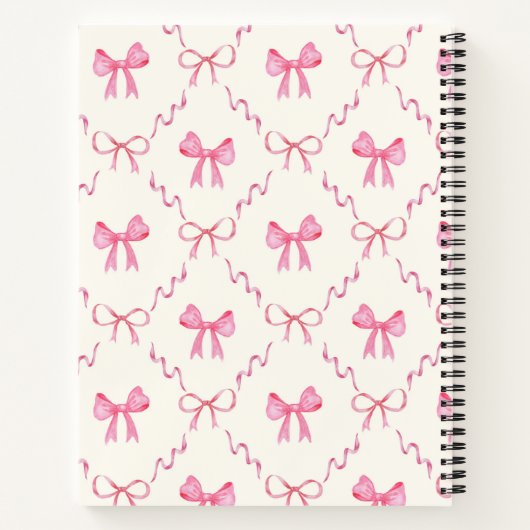 Carnet Coquette Pink Bow (Dos)