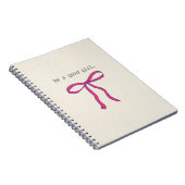 Carnet Coquette Pink Bow Aesthetic Notebook - Be A Good G (Côté Droit)