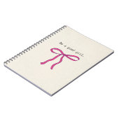 Carnet Coquette Pink Bow Aesthetic Notebook - Be A Good G (Côté gauche)