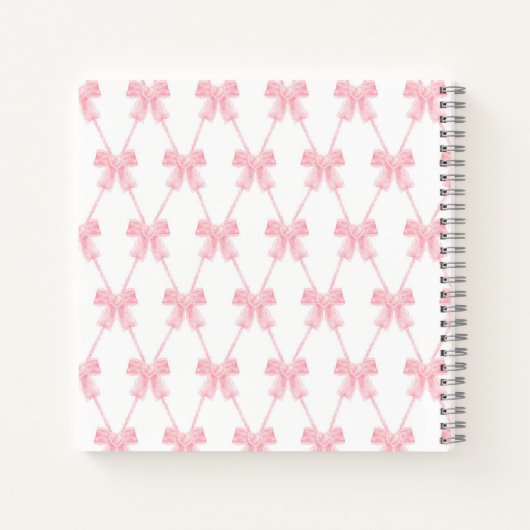 Carnet Coquette Pink Bow Bridesmaid (Dos)