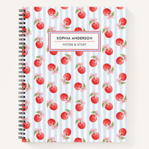 Carnet Coquette Préparatoire Rouge Cerise Rose Personnali
