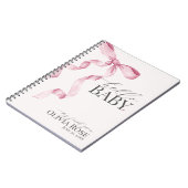 Carnet Coquette Rose Bow Girl Baby Gift Ma première année (Côté gauche)